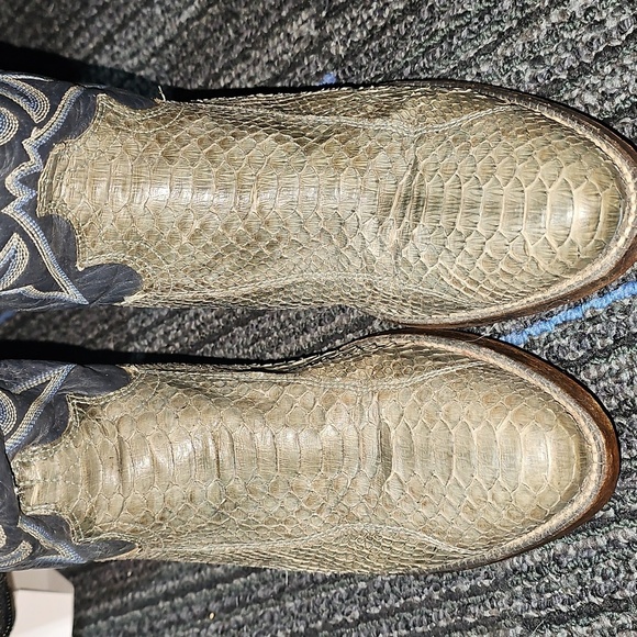 Vintage JUSTIN Snakeskin Leather Women Cowboy Boots - Picture 5 of 5